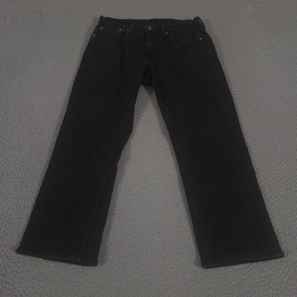 Levi's Jeans Mens 30x26 Black 559 Relaxed Straight Leg Stretch Denim Pants Basic